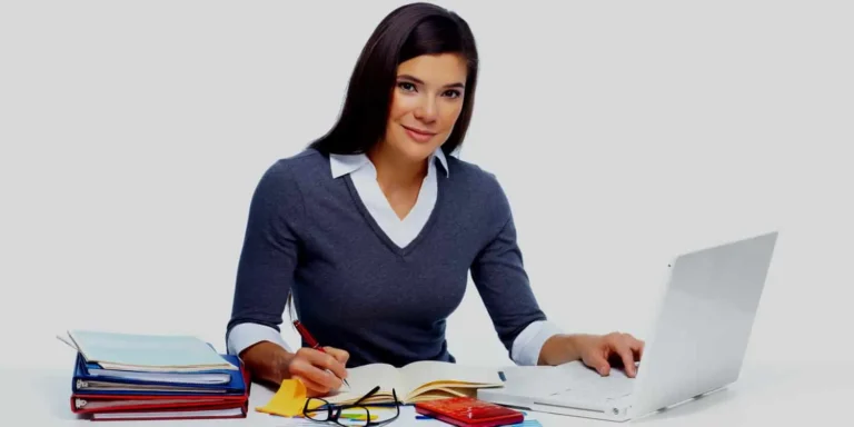 Female preparing company accounts audit in uk